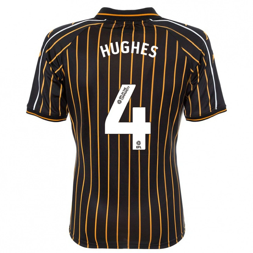 Danxen Homem Camisola Charlie Hughes #4 Branco Preto Alternativa 2025/26 Camisa Brasil