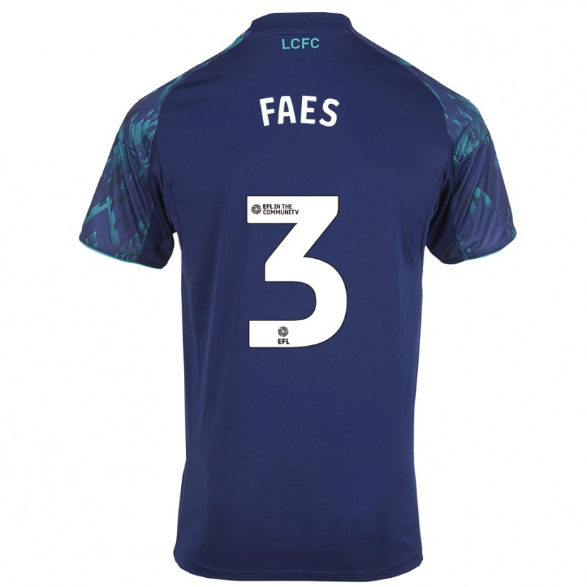 Danxen Homem Camisola Wout Faes #3 Azul Marinho Verde Branco Alternativa 2025/26 Camisa Brasil