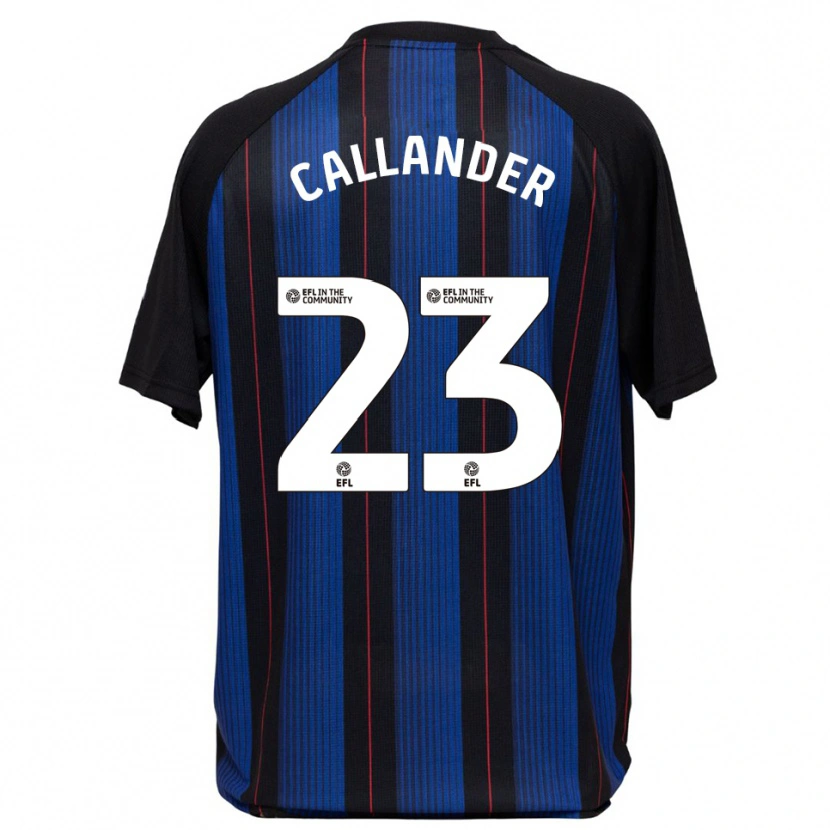 Danxen Homem Camisola Chelsea Callander #23 Azul Preto Alternativa 2025/26 Camisa Brasil