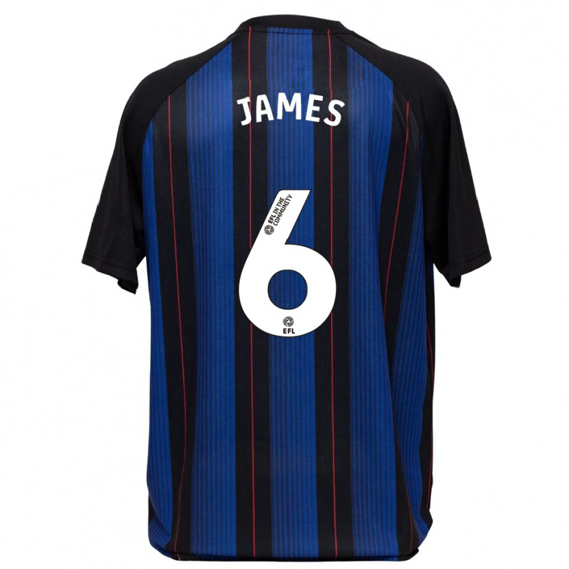 Danxen Homem Camisola Daniel James #6 Azul Preto Alternativa 2025/26 Camisa Brasil
