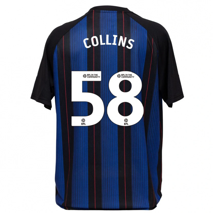 Danxen Homem Camisola Sam Collins #58 Azul Preto Alternativa 2025/26 Camisa Brasil