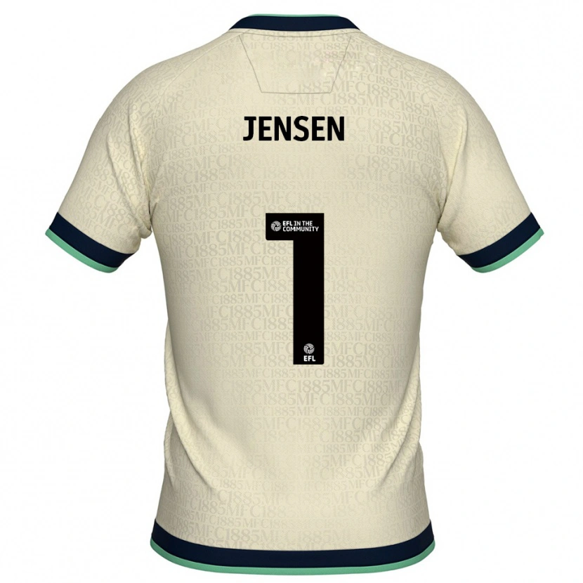 Danxen Homem Camisola Lukas Jensen #1 Champagne Azul Marinho Alternativa 2025/26 Camisa Brasil
