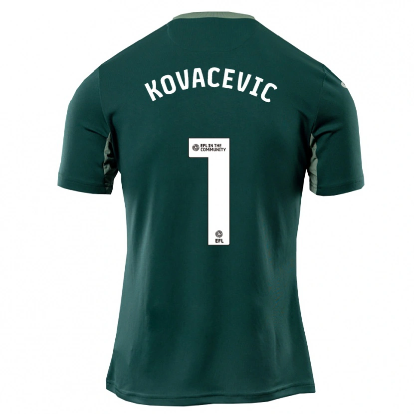 Danxen Homem Camisola Vladan Kovačević #1 Verde Branco Roxo Alternativa 2025/26 Camisa Brasil