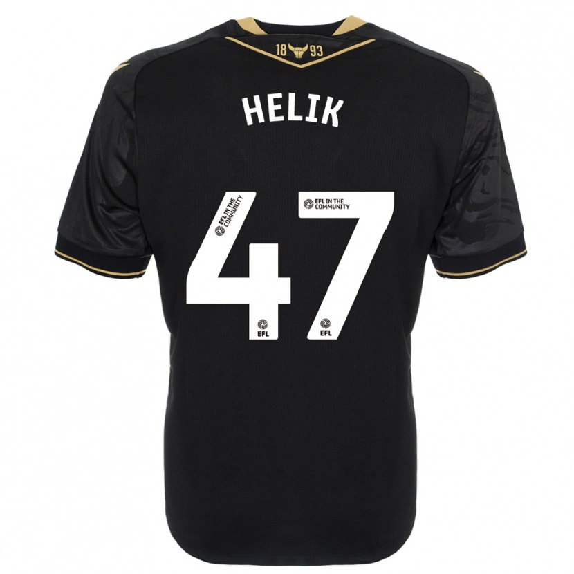 Danxen Homem Camisola Michal Helik #47 Preto Dourado Alternativa 2025/26 Camisa Brasil
