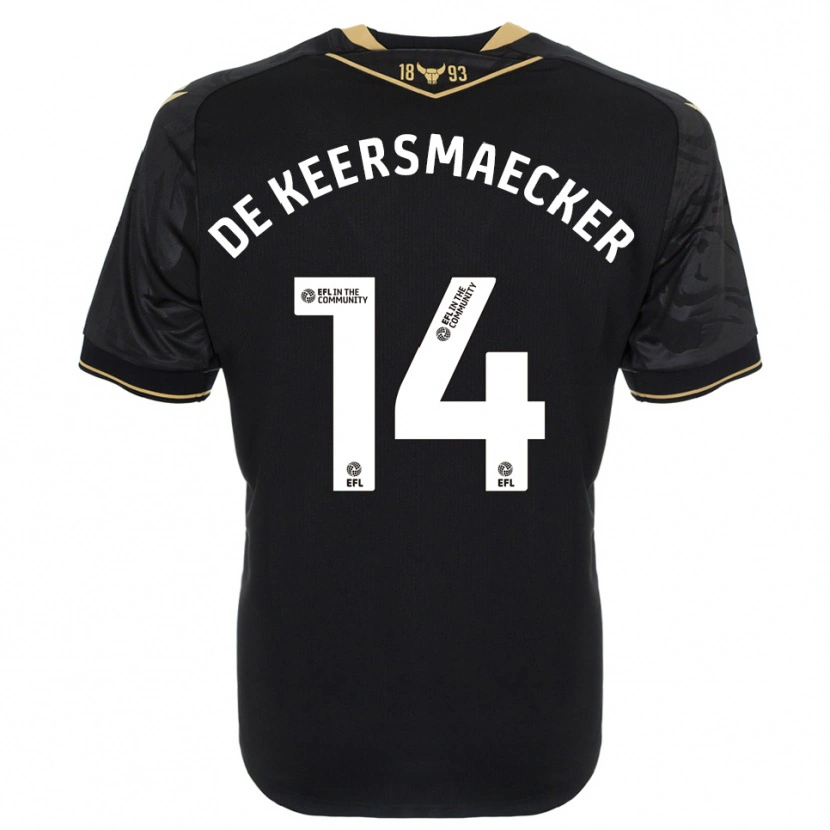 Danxen Homem Camisola Brian De Keersmaecker #14 Preto Dourado Alternativa 2025/26 Camisa Brasil