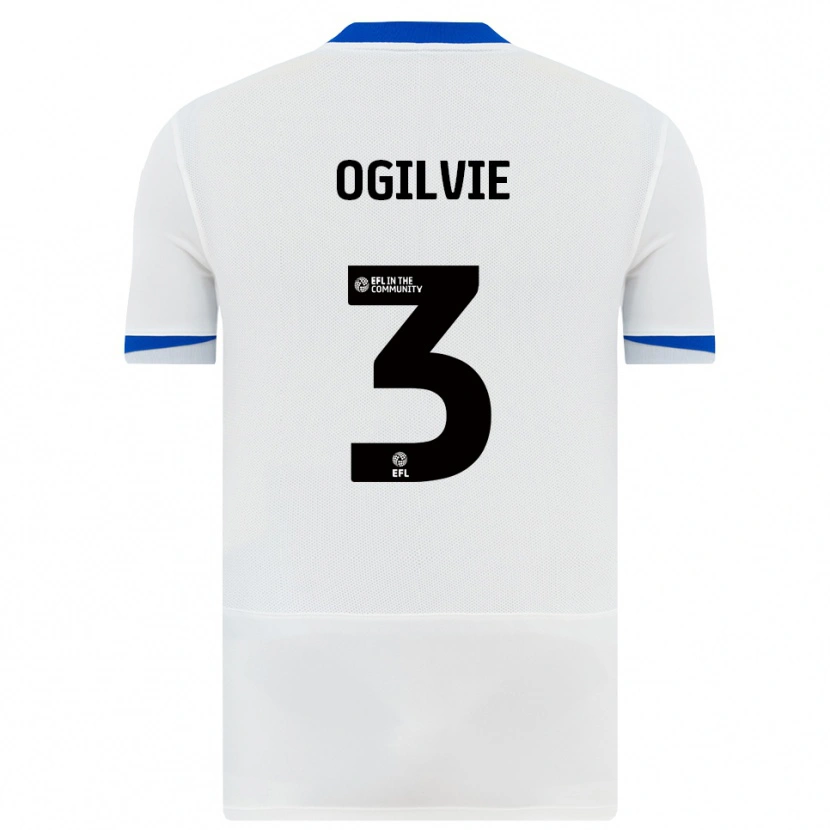 Danxen Homem Camisola Connor Ogilvie #3 Branco Preto Alternativa 2025/26 Camisa Brasil
