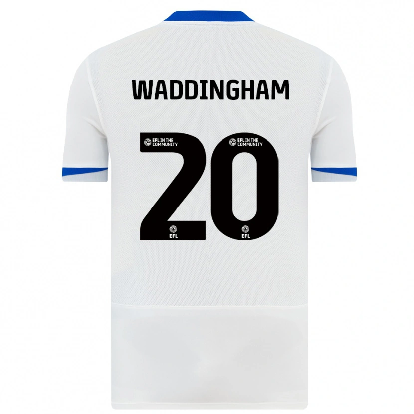 Danxen Homem Camisola Thomas Waddingham #20 Branco Preto Alternativa 2025/26 Camisa Brasil