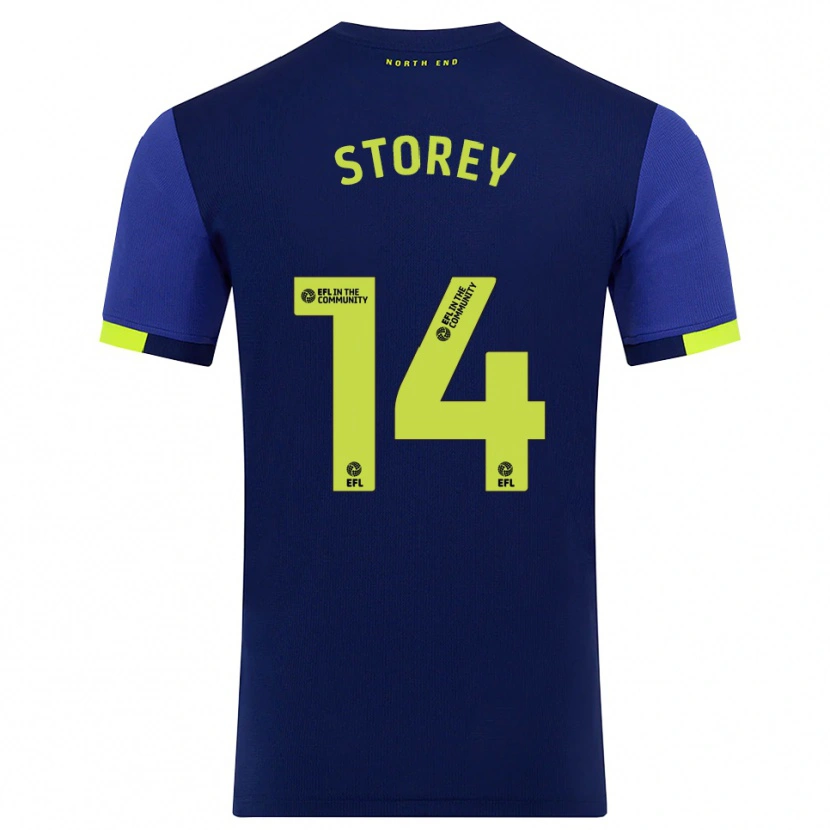 Danxen Homem Camisola Jordan Storey #14 Azul Marinho Amarelo Alternativa 2025/26 Camisa Brasil