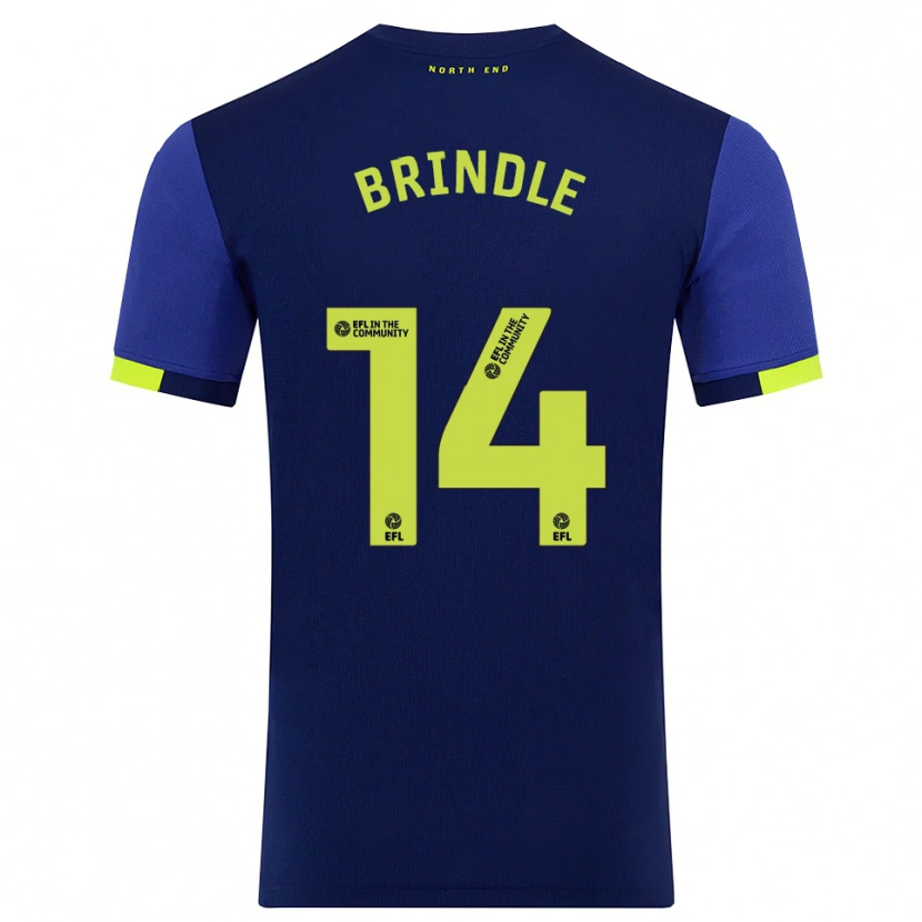 Danxen Homem Camisola Jonny Brindle #14 Azul Marinho Amarelo Alternativa 2025/26 Camisa Brasil