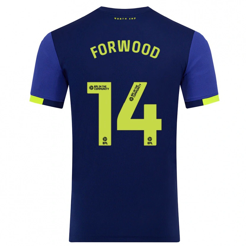 Danxen Homem Camisola Charlie Forwood #14 Azul Marinho Amarelo Alternativa 2025/26 Camisa Brasil
