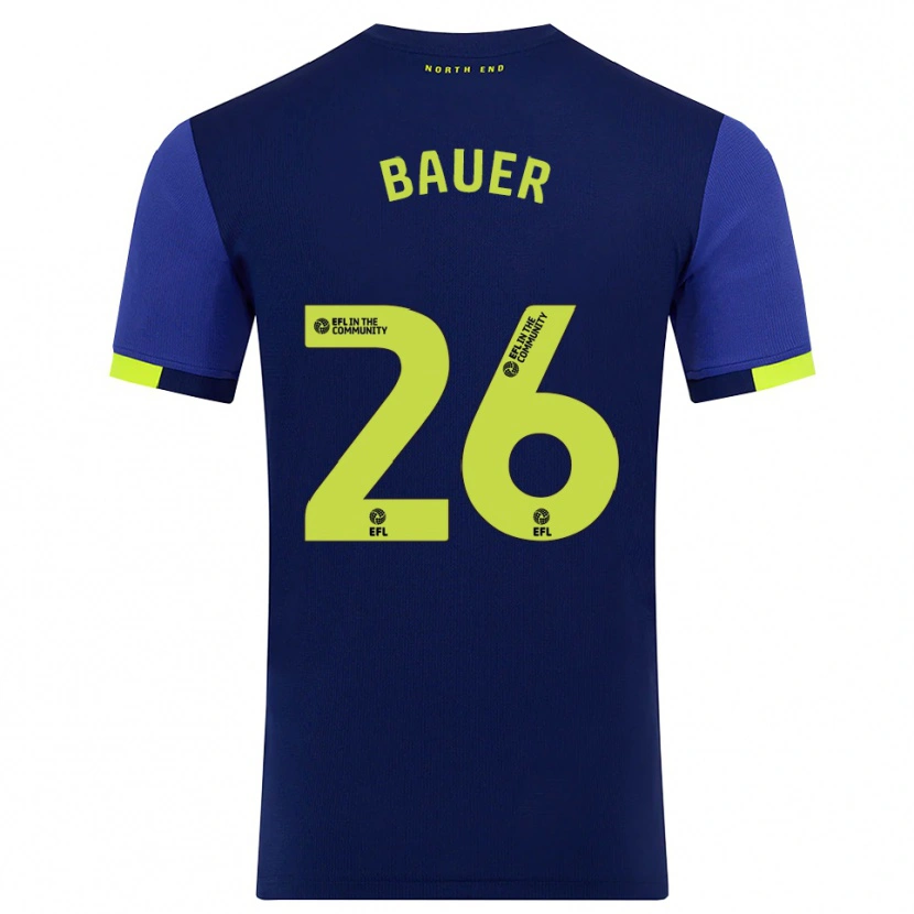 Danxen Homem Camisola Patrick Bauer #26 Azul Marinho Amarelo Alternativa 2025/26 Camisa Brasil