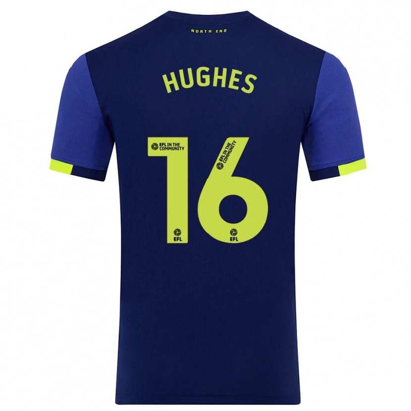 Danxen Homem Camisola Andrew Hughes #16 Azul Marinho Amarelo Alternativa 2025/26 Camisa Brasil