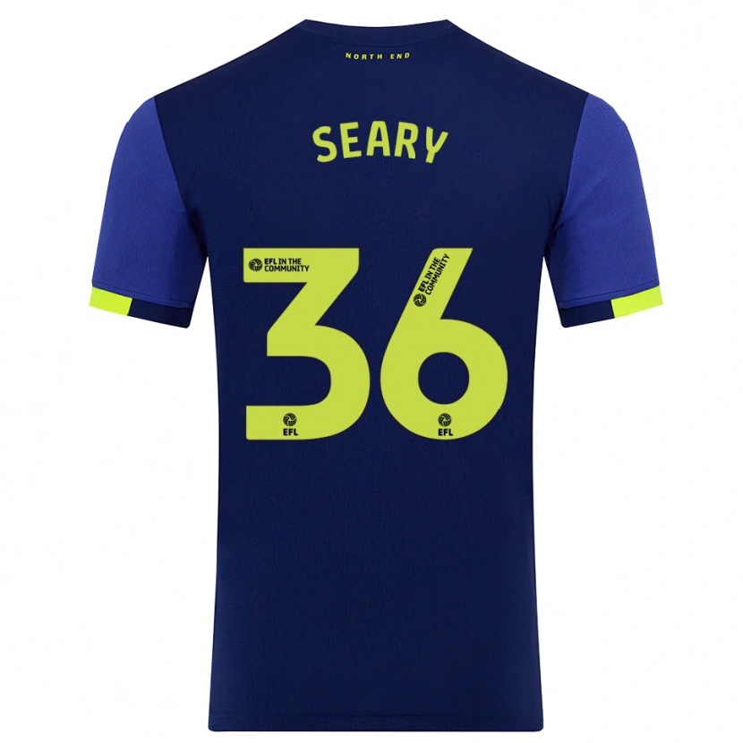 Danxen Homem Camisola Josh Seary #36 Azul Marinho Amarelo Alternativa 2025/26 Camisa Brasil