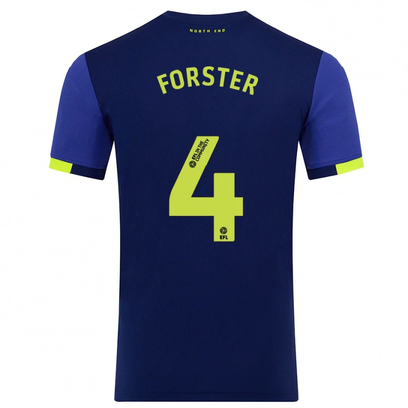 Danxen Homem Camisola Hannah Forster #4 Azul Marinho Amarelo Alternativa 2025/26 Camisa Brasil