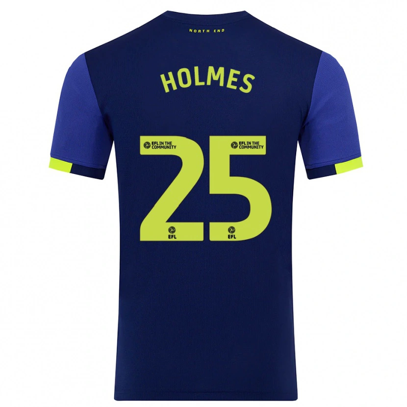 Danxen Homem Camisola Duane Holmes #25 Azul Marinho Amarelo Alternativa 2025/26 Camisa Brasil