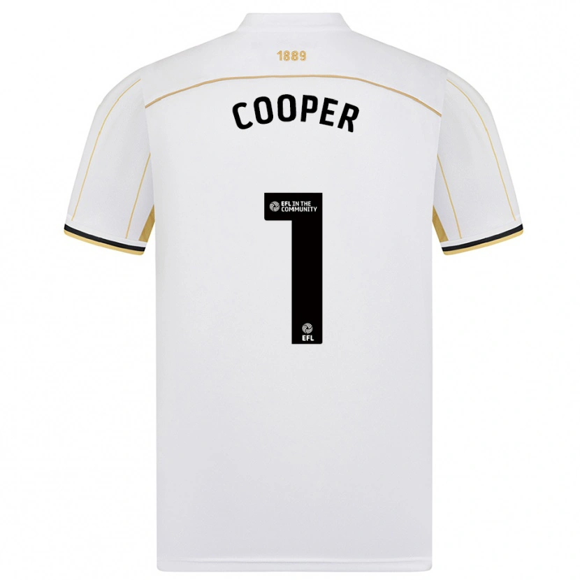 Danxen Homem Camisola Michael Cooper #1 Branco Dourado Alternativa 2025/26 Camisa Brasil