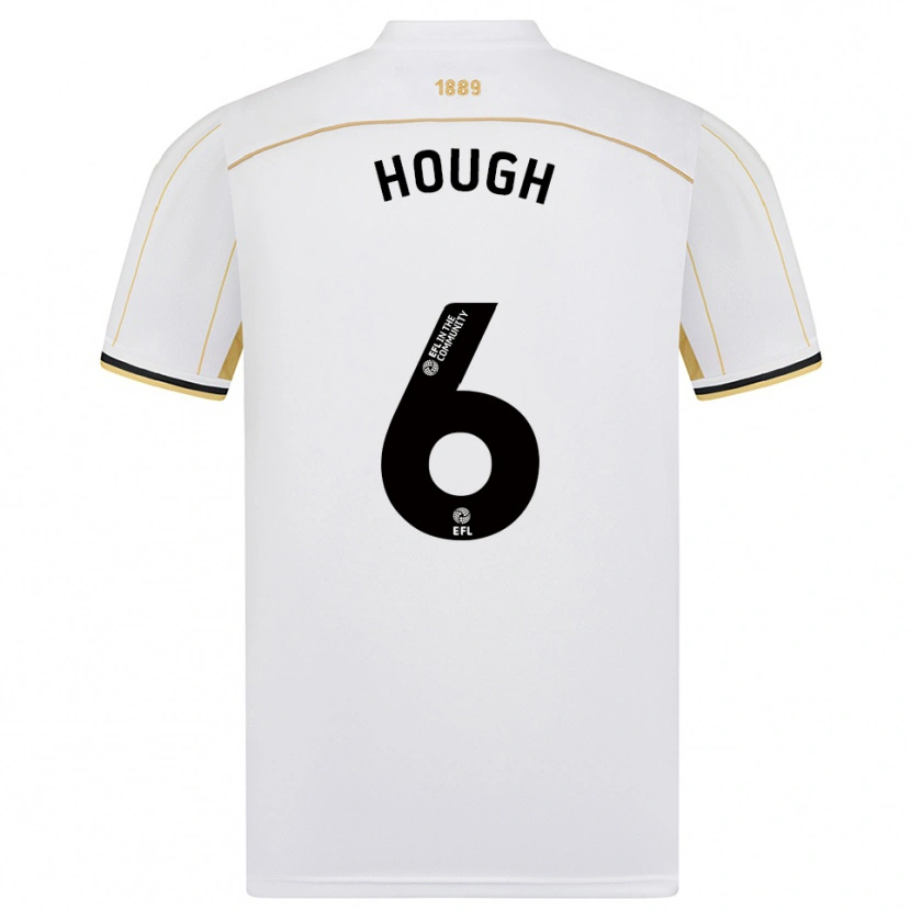 Danxen Homem Camisola Alfie Hough #6 Branco Dourado Alternativa 2025/26 Camisa Brasil