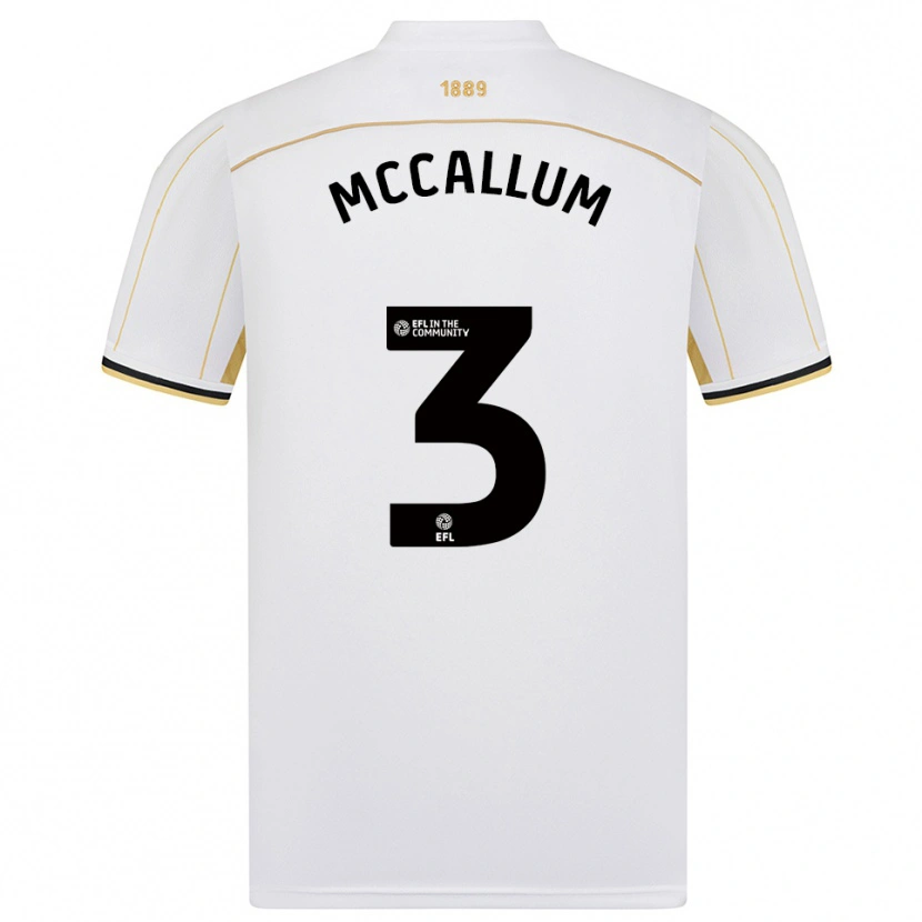 Danxen Homem Camisola Sam Mccallum #3 Branco Dourado Alternativa 2025/26 Camisa Brasil