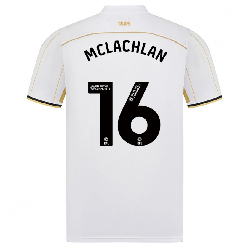 Danxen Homem Camisola Riley Mclachlan #16 Branco Dourado Alternativa 2025/26 Camisa Brasil
