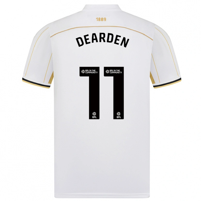 Danxen Homem Camisola Tom Dearden #11 Branco Dourado Alternativa 2025/26 Camisa Brasil