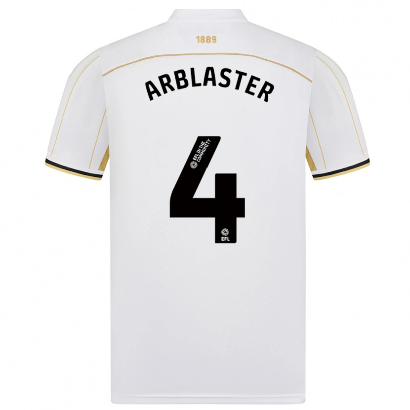 Danxen Homem Camisola Oliver Arblaster #4 Branco Dourado Alternativa 2025/26 Camisa Brasil
