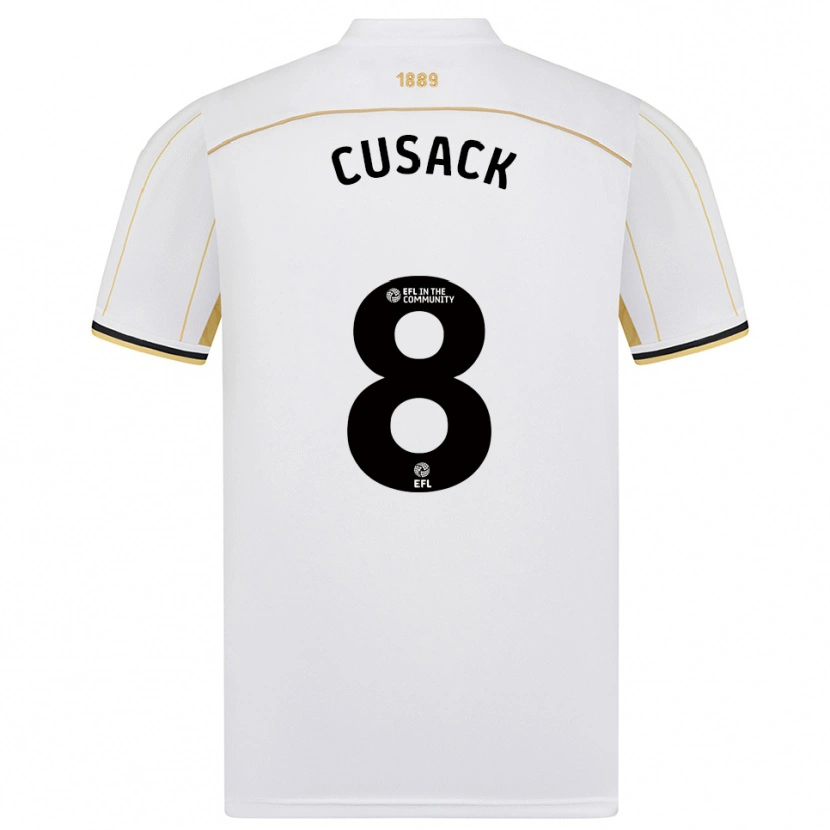 Danxen Homem Camisola Maddy Cusack † #8 Branco Dourado Alternativa 2025/26 Camisa Brasil