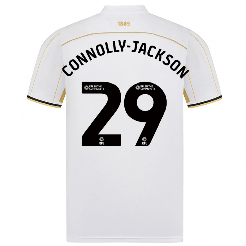 Danxen Homem Camisola Fallon Connolly-Jackson #29 Branco Dourado Alternativa 2025/26 Camisa Brasil