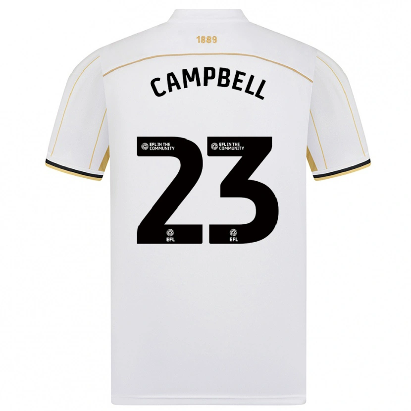 Danxen Homem Camisola Tyrese Campbell #23 Branco Dourado Alternativa 2025/26 Camisa Brasil