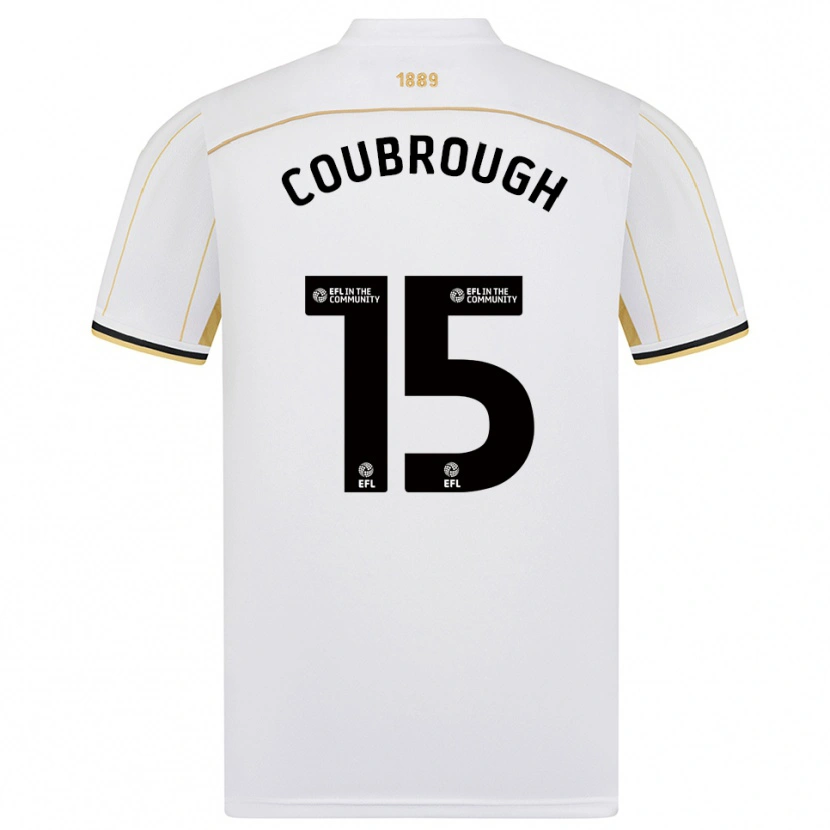 Danxen Homem Camisola Arlo Coubrough #15 Branco Dourado Alternativa 2025/26 Camisa Brasil