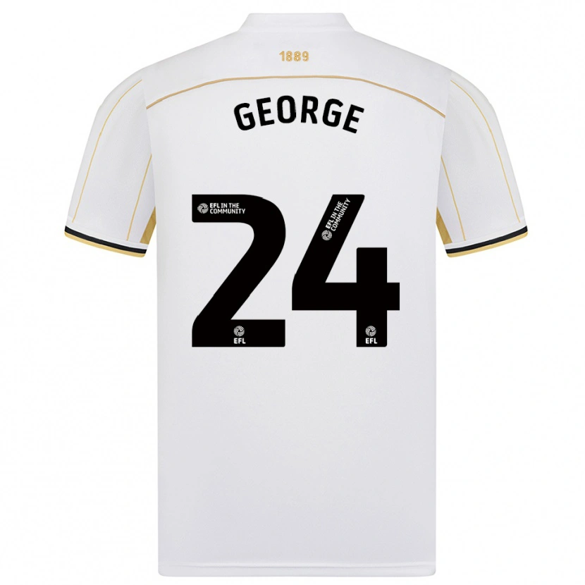 Danxen Homem Camisola Tammi George #24 Branco Dourado Alternativa 2025/26 Camisa Brasil