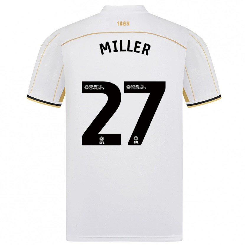 Danxen Homem Camisola Lara Miller #27 Branco Dourado Alternativa 2025/26 Camisa Brasil