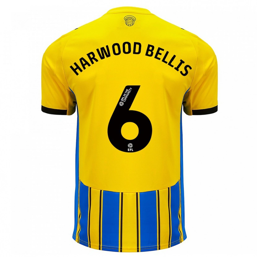 Danxen Homem Camisola Taylor Harwood-Bellis #6 Azul Amarelo Alternativa 2025/26 Camisa Brasil