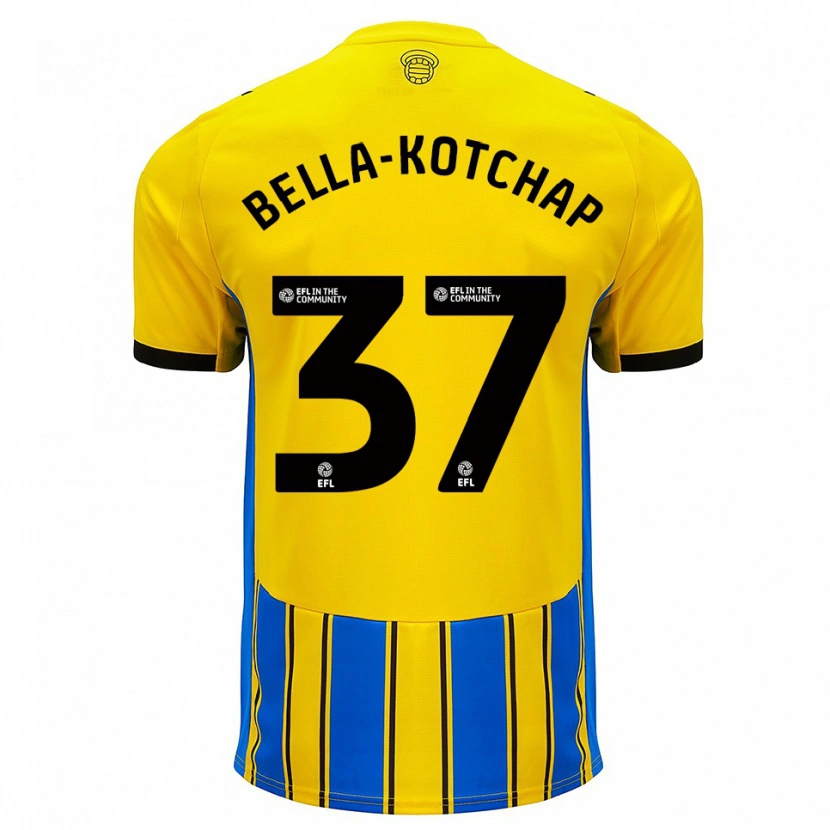 Danxen Homem Camisola Armel Bella-Kotchap #37 Azul Amarelo Alternativa 2025/26 Camisa Brasil