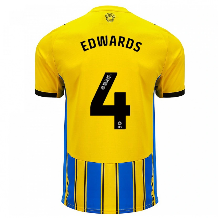 Danxen Homem Camisola Ronnie Edwards #4 Azul Amarelo Alternativa 2025/26 Camisa Brasil