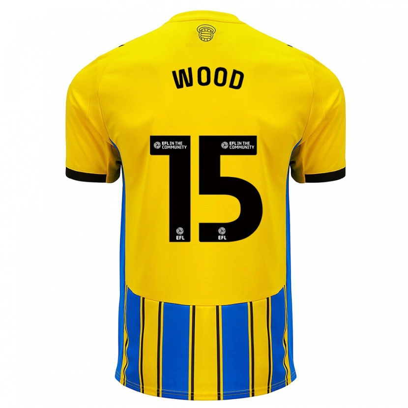 Danxen Homem Camisola Nathan Wood #15 Azul Amarelo Alternativa 2025/26 Camisa Brasil