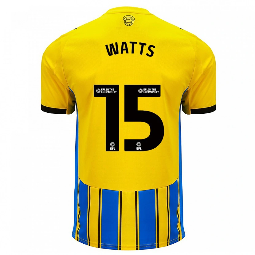 Danxen Homem Camisola Harry Watts #15 Azul Amarelo Alternativa 2025/26 Camisa Brasil