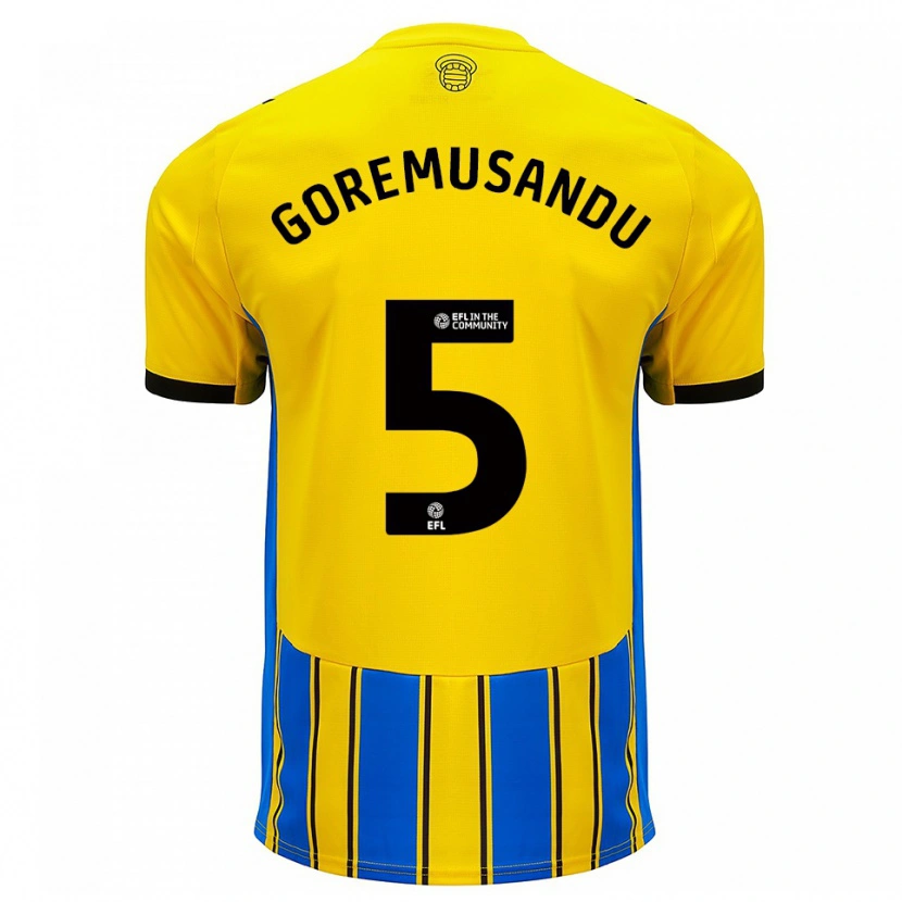 Danxen Homem Camisola Tino Goremusandu #5 Azul Amarelo Alternativa 2025/26 Camisa Brasil