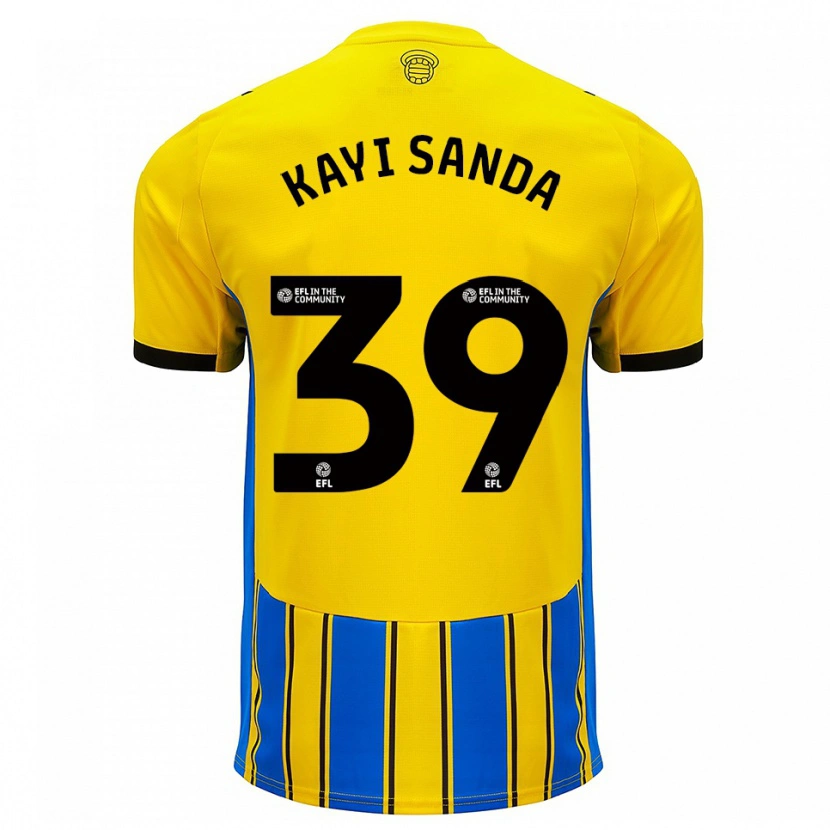Danxen Homem Camisola Joachim Kayi Sanda #39 Azul Amarelo Alternativa 2025/26 Camisa Brasil