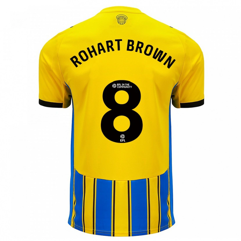 Danxen Homem Camisola Thierry Rohart-Brown #8 Azul Amarelo Alternativa 2025/26 Camisa Brasil