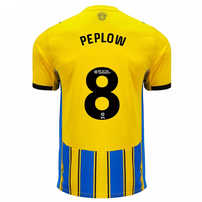 Danxen Homem Camisola Chloe Peplow #8 Azul Amarelo Alternativa 2025/26 Camisa Brasil
