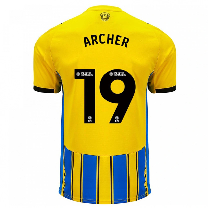 Danxen Homem Camisola Cameron Archer #19 Azul Amarelo Alternativa 2025/26 Camisa Brasil