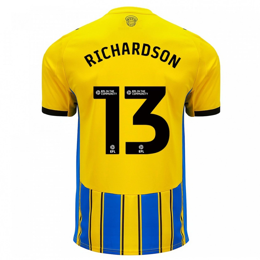 Danxen Homem Camisola Cale Richardson #13 Azul Amarelo Alternativa 2025/26 Camisa Brasil