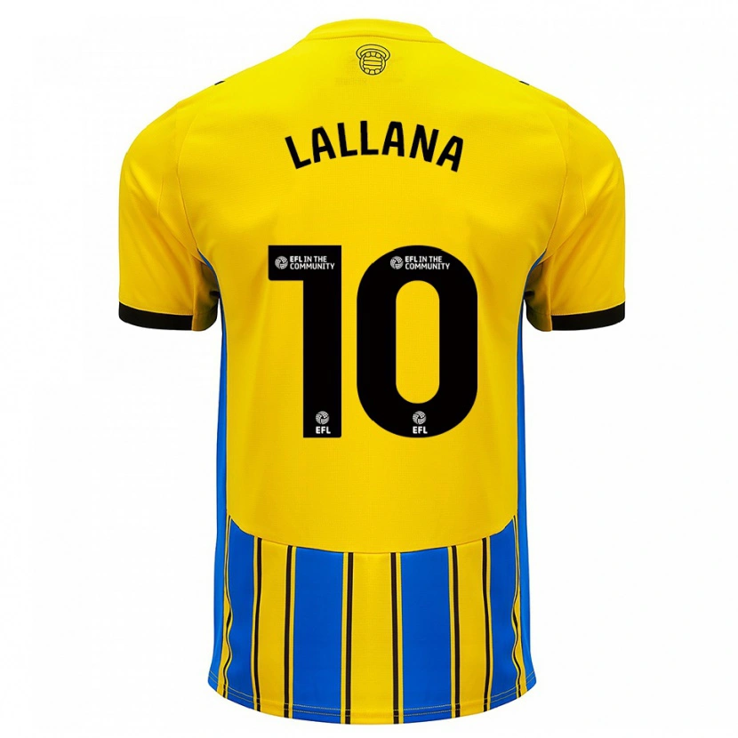 Danxen Homem Camisola Adam Lallana #10 Azul Amarelo Alternativa 2025/26 Camisa Brasil