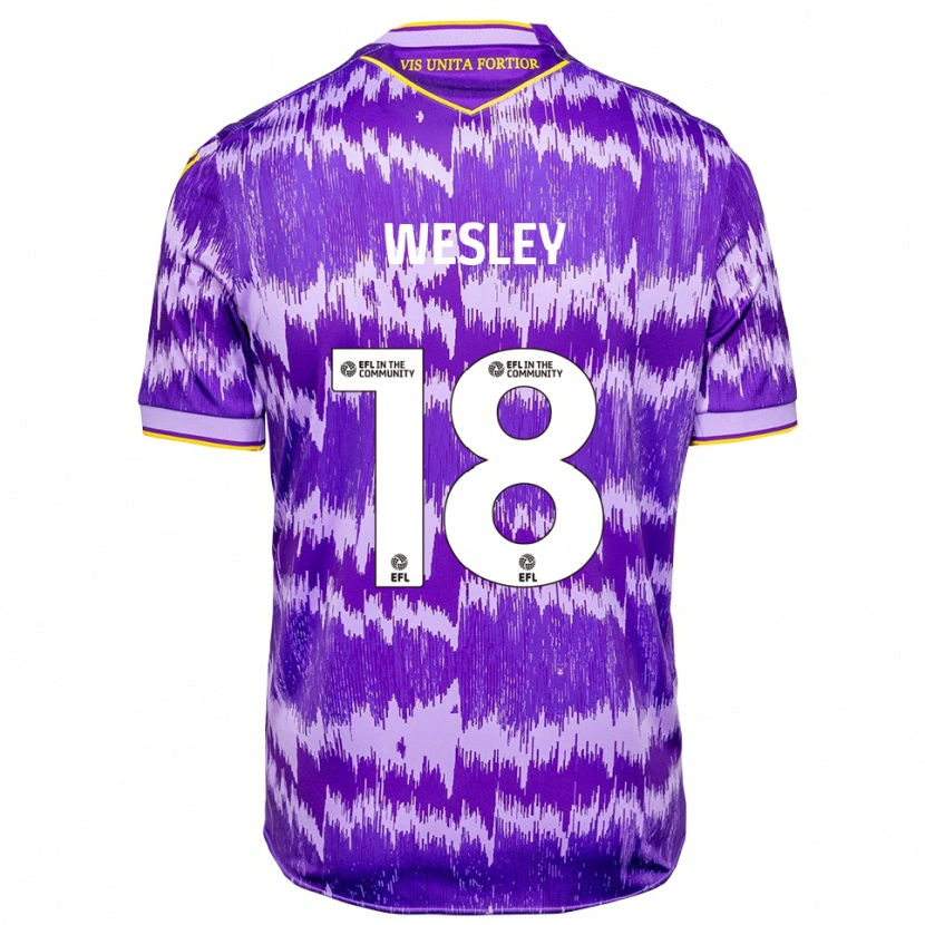 Danxen Homem Camisola Wesley Moraes #18 Roxo Amarelo Alternativa 2025/26 Camisa Brasil