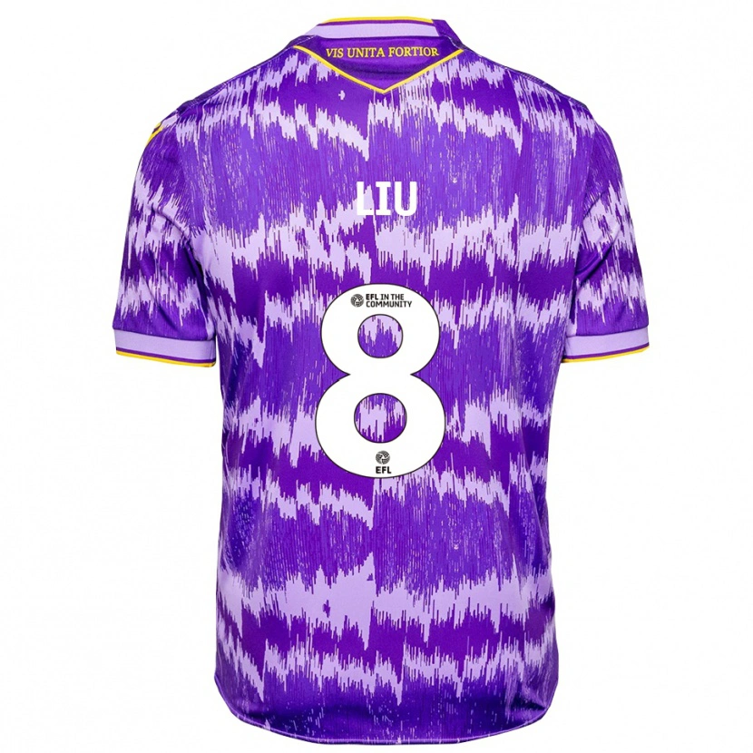 Danxen Homem Camisola Ryan Liu #8 Roxo Amarelo Alternativa 2025/26 Camisa Brasil