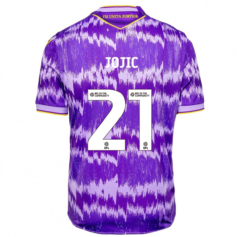 Danxen Homem Camisola Nikola Jojic #21 Roxo Amarelo Alternativa 2025/26 Camisa Brasil