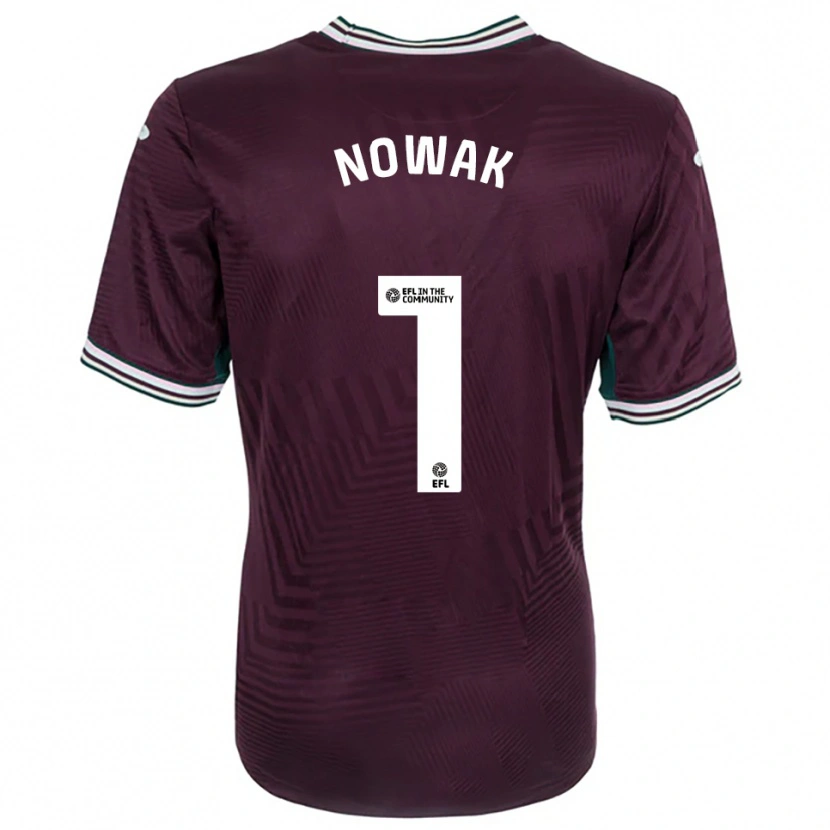 Danxen Homem Camisola Jakub Nowak #1 Ferrugem Vermelho Branco Alternativa 2025/26 Camisa Brasil