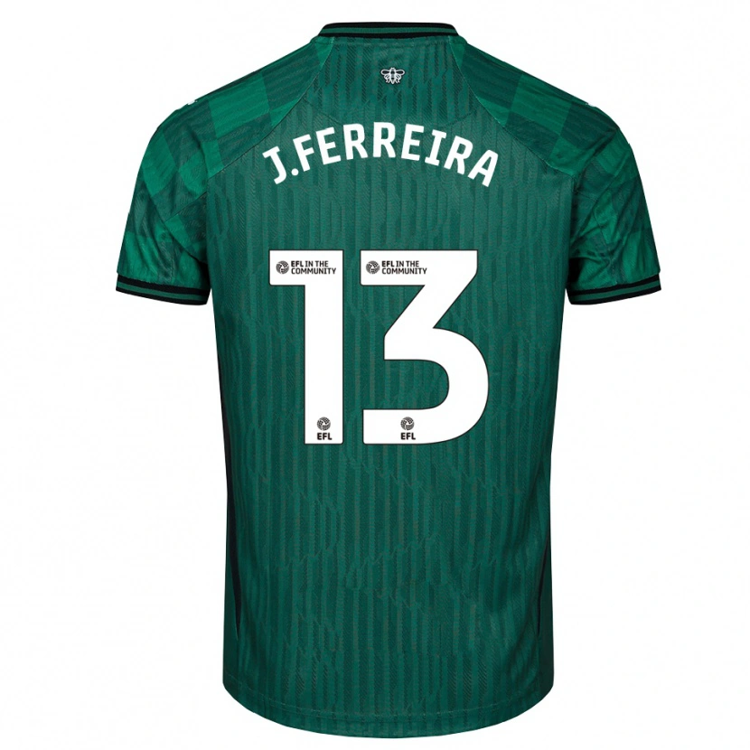 Danxen Homem Camisola João Ferreira #13 Verde Preto Alternativa 2025/26 Camisa Brasil
