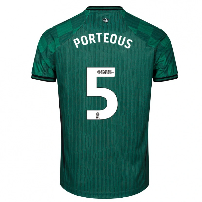 Danxen Homem Camisola Ryan Porteous #5 Verde Preto Alternativa 2025/26 Camisa Brasil
