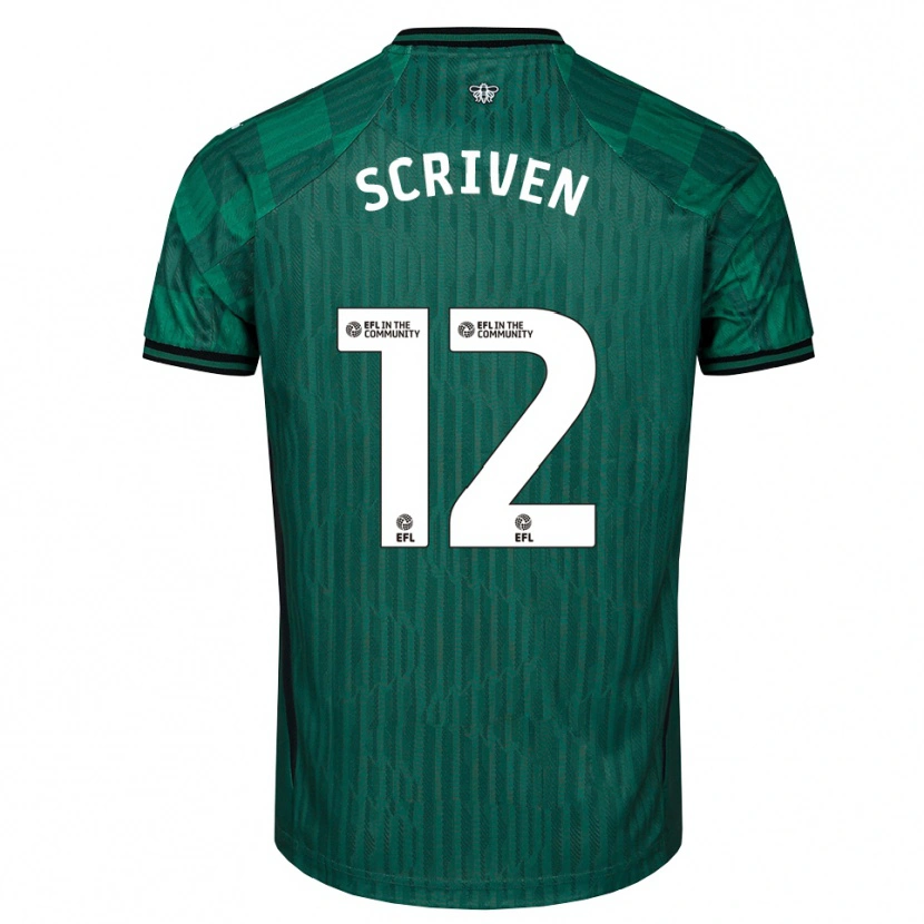 Danxen Homem Camisola Jonny Scriven #12 Verde Preto Alternativa 2025/26 Camisa Brasil
